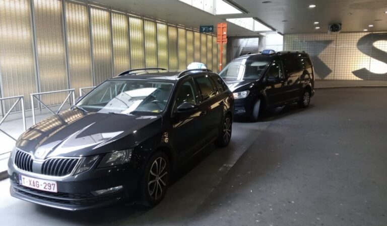 Skoda break grijze auto geparkeerd in Gent